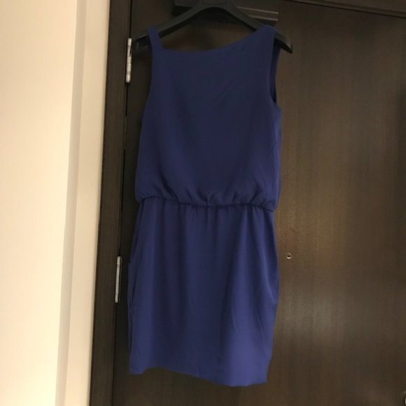 Theory, Bright Blue Romper Dress, Size 6 - Picture 2 of 3